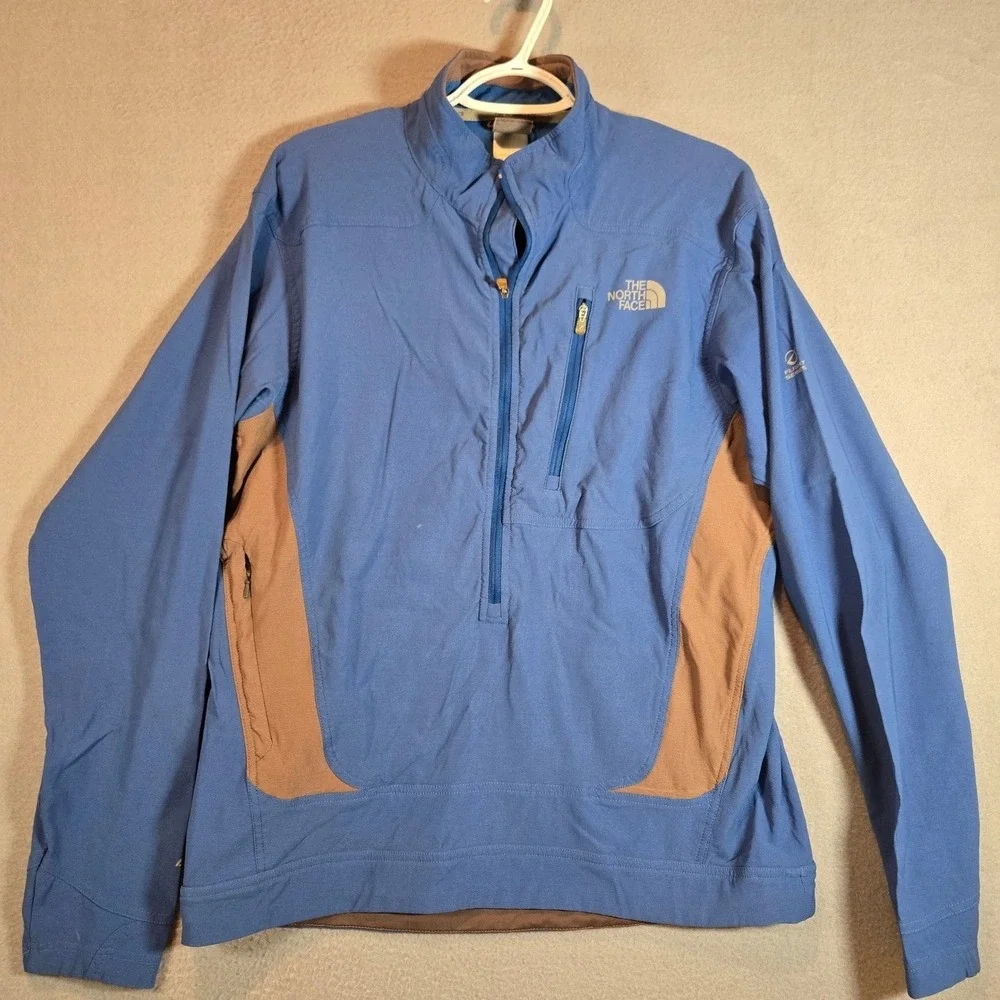 The‎ North Face Pullover Mens Large Flight Series Apex Blue Grey Quarter Zip